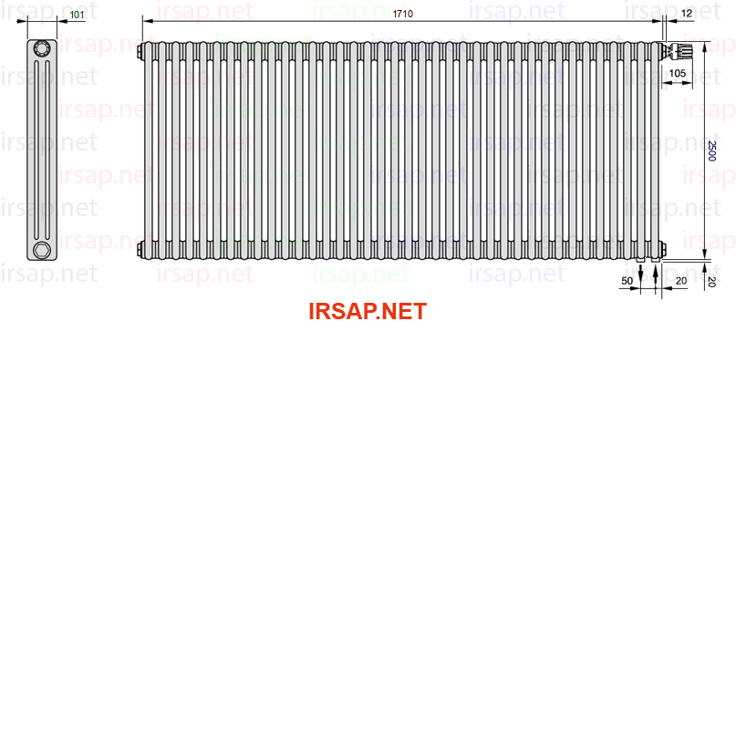 Радиатор IRSAP Tesi 32500/38 T25 CL 01